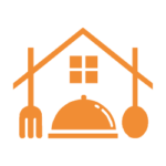 Signet des Freiburger Küchenstudios: Haus mit Besteck